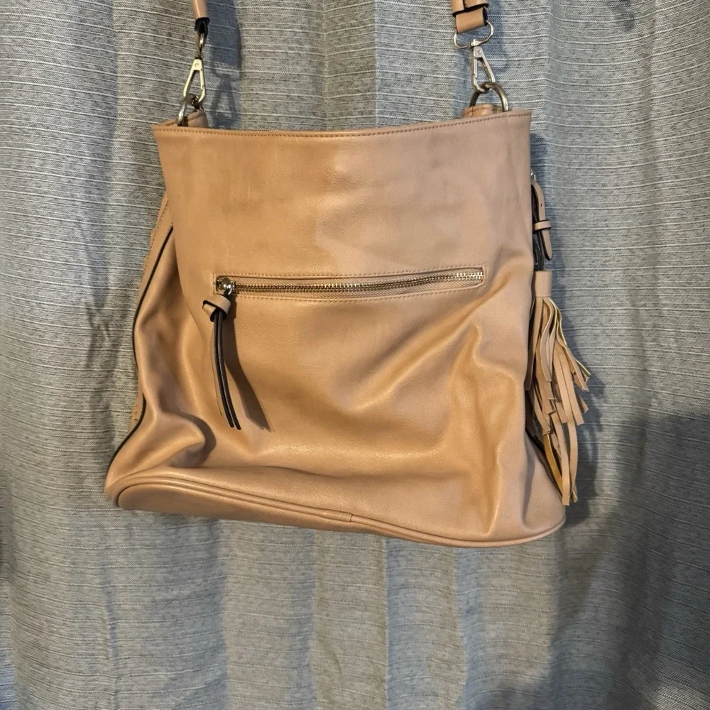 Big Buddha Leather Tote‎ Bag Saddle Tan Hobo Shoulder Purse